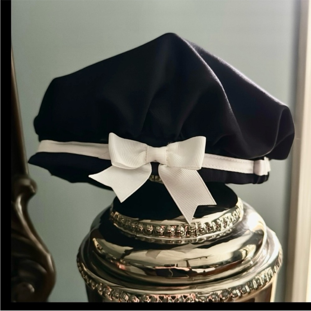 ⚓️RARE EDITIONS Dark Navy Sailor Dress Set w/Sleeves, Bloomers & Hat ~ 24months - Picture 7 of 11